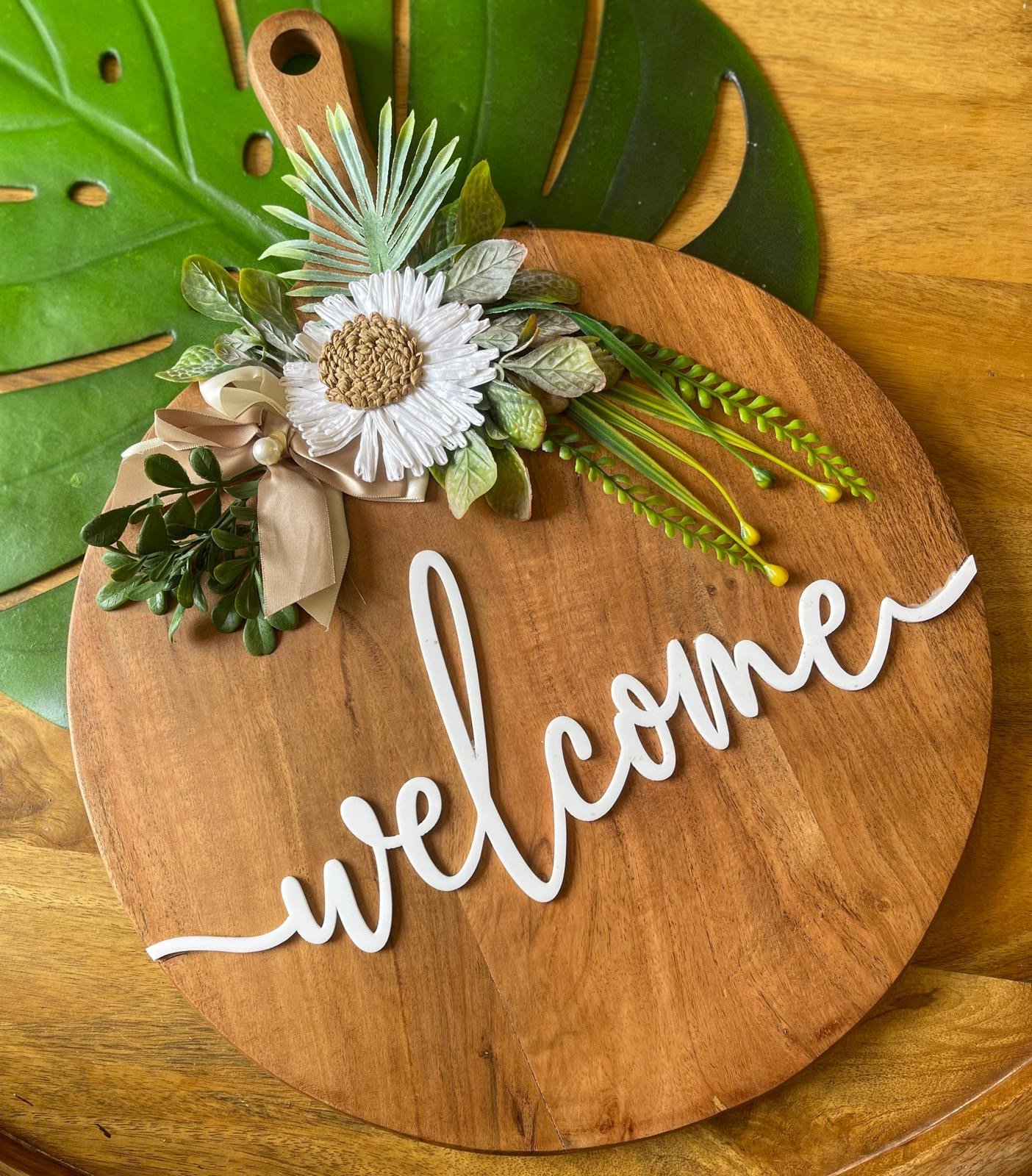 Floral Welcome Board