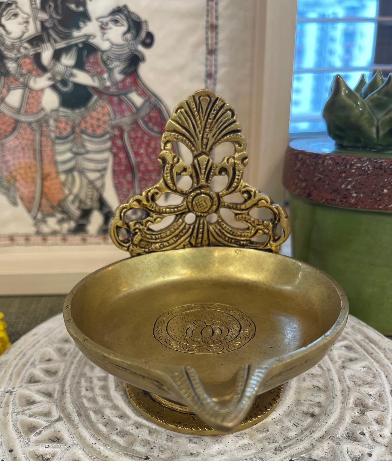 Brass Jaali Lamp (BI) - Image 3