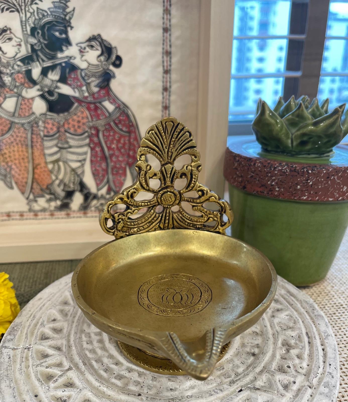 Brass Jaali Lamp (BI) - Image 4
