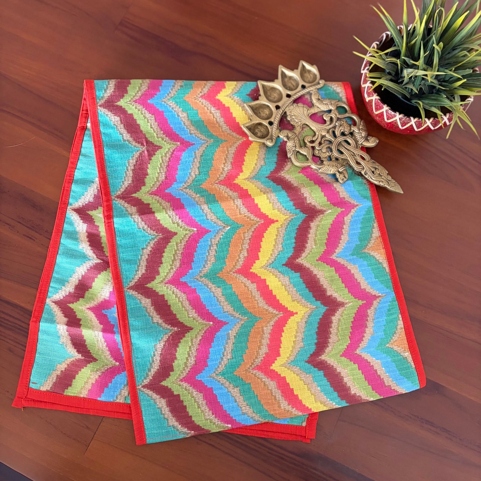 Silk Table Runner (Multi colour) - Image 3