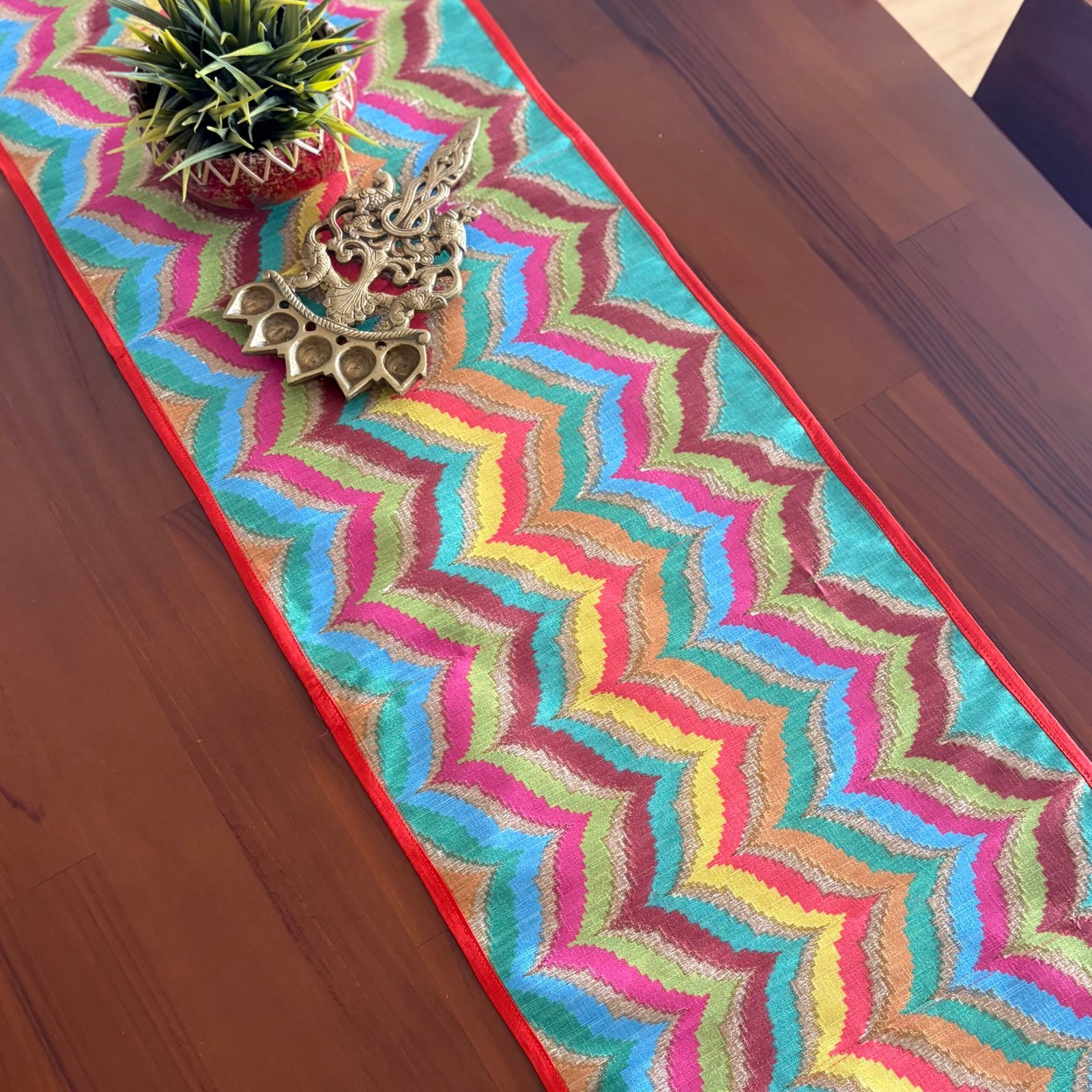 Silk Table Runner (Multi colour) - Image 2