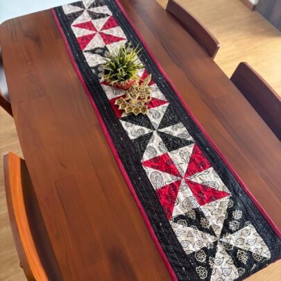 Cotton KanthaStitch Table Runner