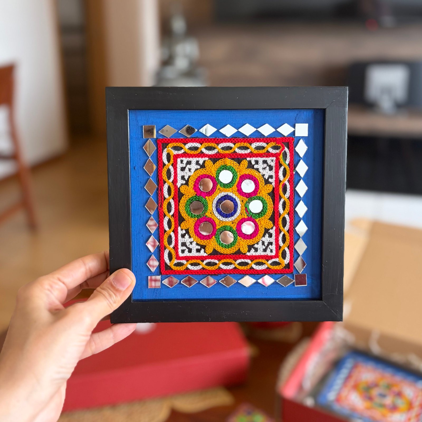 Decorative Frame & Bell Gift Set (Blue) - Image 4