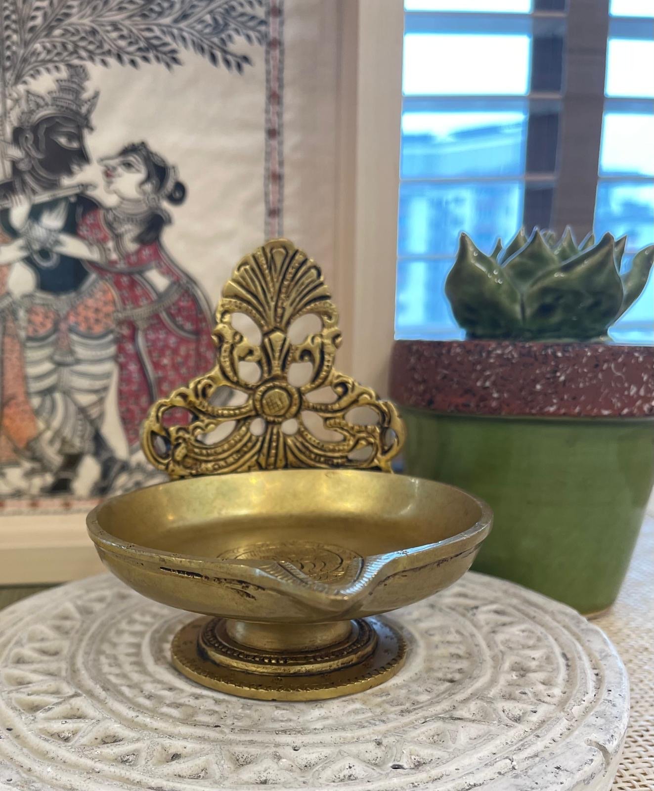 Brass Jaali Lamp (BI) - Image 2