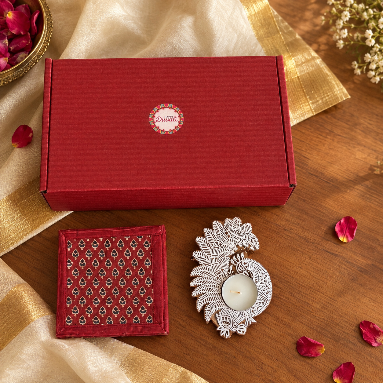 Wood & Weave Gift Set (Red)