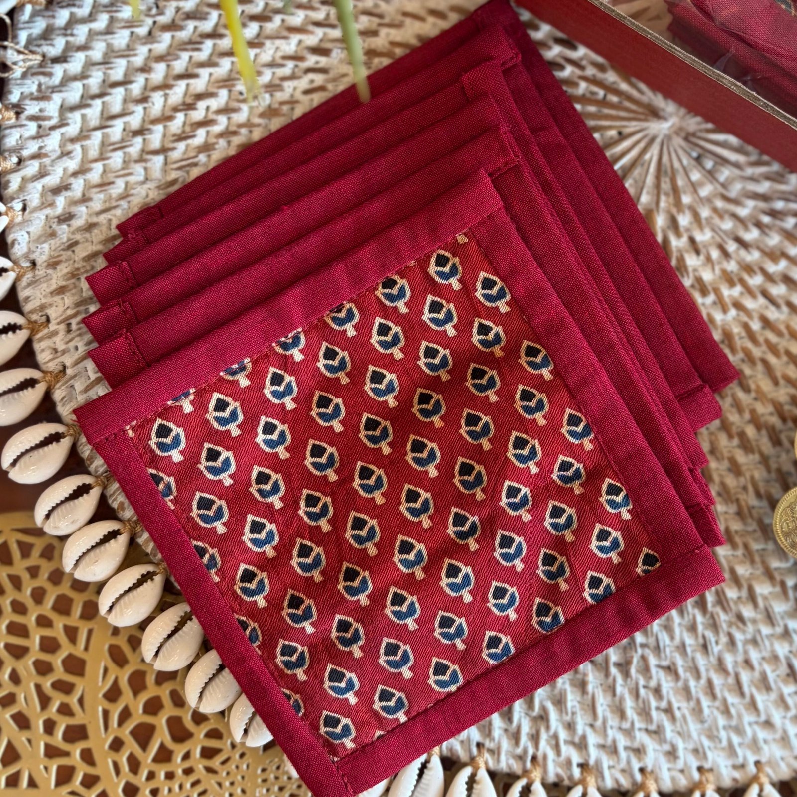 Wood & Weave Gift Set (Red) - Image 3